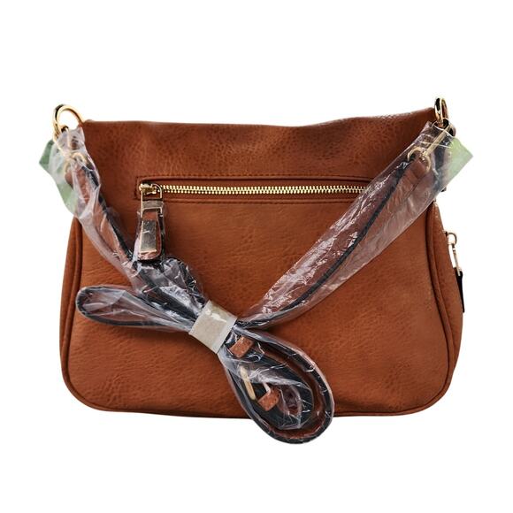 Moda Luxe Dandelion Vegan Leather Large Crossbody Messenger Bag - Picture 5 of 12